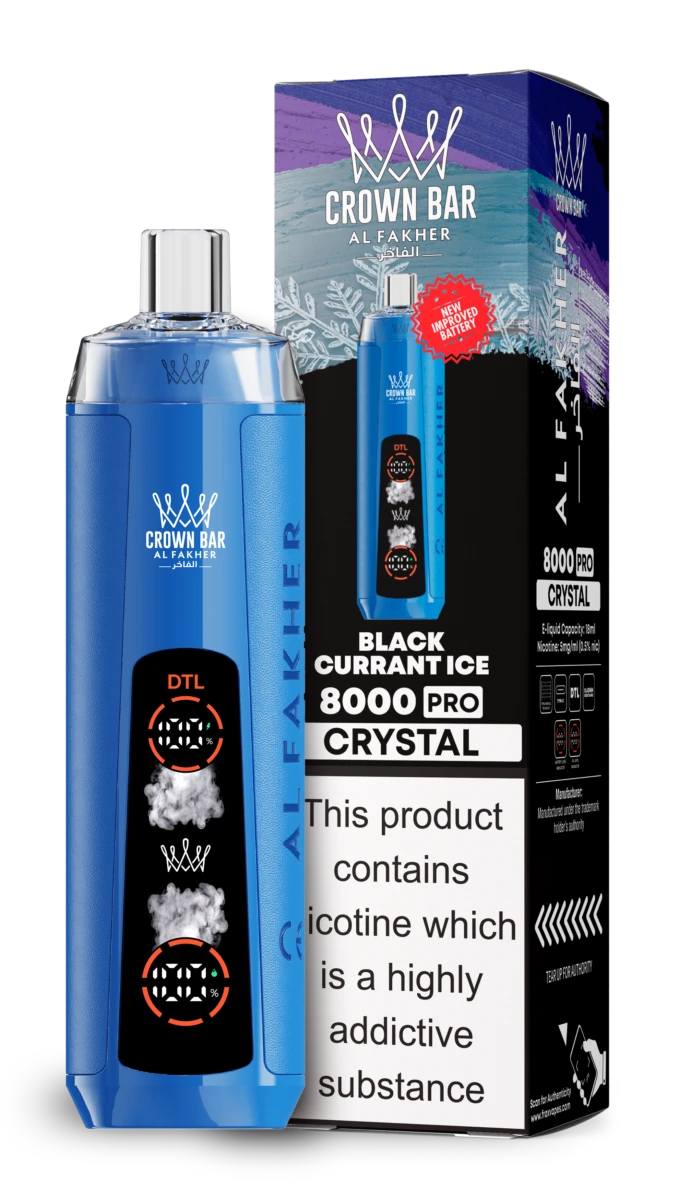AL Fakher 8000 Crystal - BLACKCURRANT ICE AL Fakher 8000 Crystal - BLACKCURRANT ICE