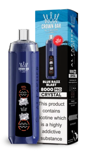 AL Fakher 8000 Crystal - BLUE RAZZ BLAST