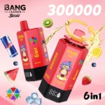 Bang Leader 300000 - Vattenmelon Ice&Red Bull&Strawberry Kiwi&Blueberry Ice&Lemon Lime&Strawberry Watermelon