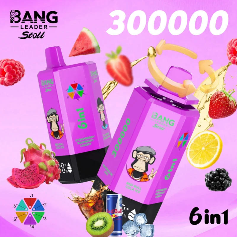 Bang Leader 300000 - redbull&jordgubb kiwi &jordgubb banan &lychee is&vattenmelon bär &passionsfrukt mango
