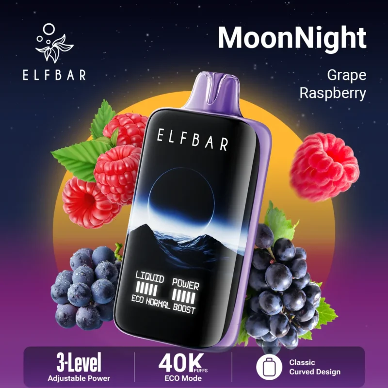 ELFBAR MoonNight 40000 - Druif Framboos