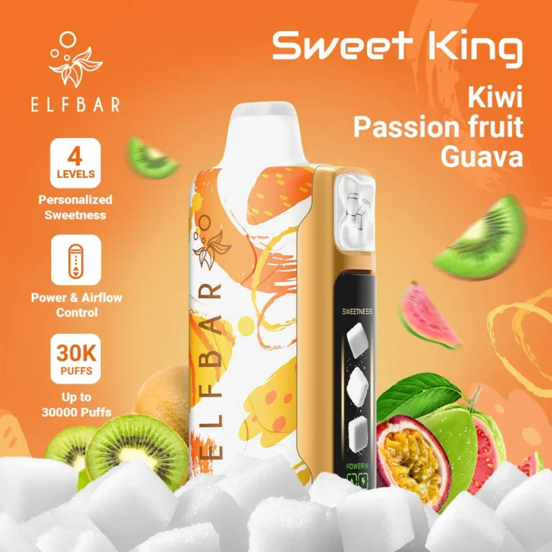 ELFBAR Sweet King 30000 - Kiwi Passion fruit guava ELFBAR Sweet King 30000 - Kiwi Passievrucht Guave