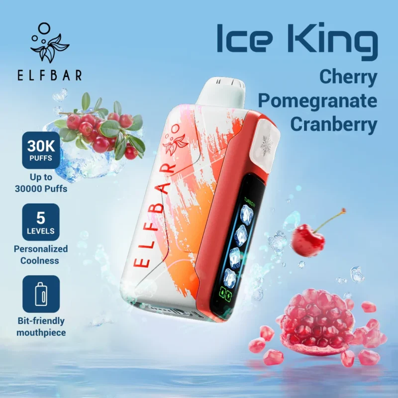Elfbar Ice King 30000 - Cherry_Pomegranate_Cranberry Elfbar Ice King 30000 - Ciliegia_Melograno_Mirtillo rosso