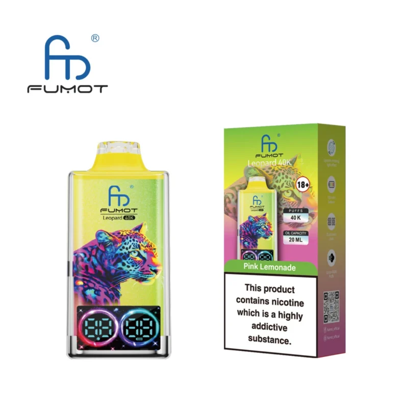 Fumot Leopard 40000 - Limonade rose (4)