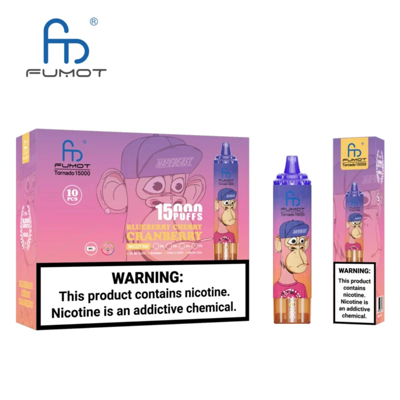 Fumot RandM Tornado 15000 - Mirtillo, ciliegia e mirtillo rosso (2)