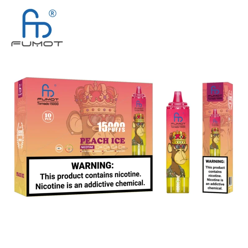 Fumot RandM Tornado 15000 – Peach Ice #1