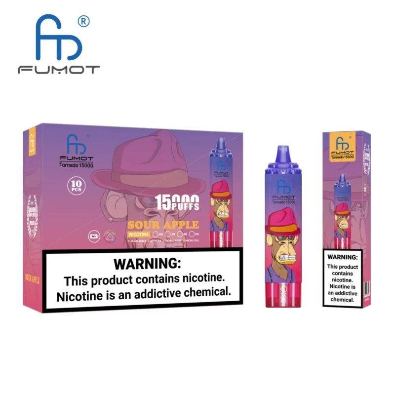Fumot RandM Tornado 15000 – Sour Apple #2