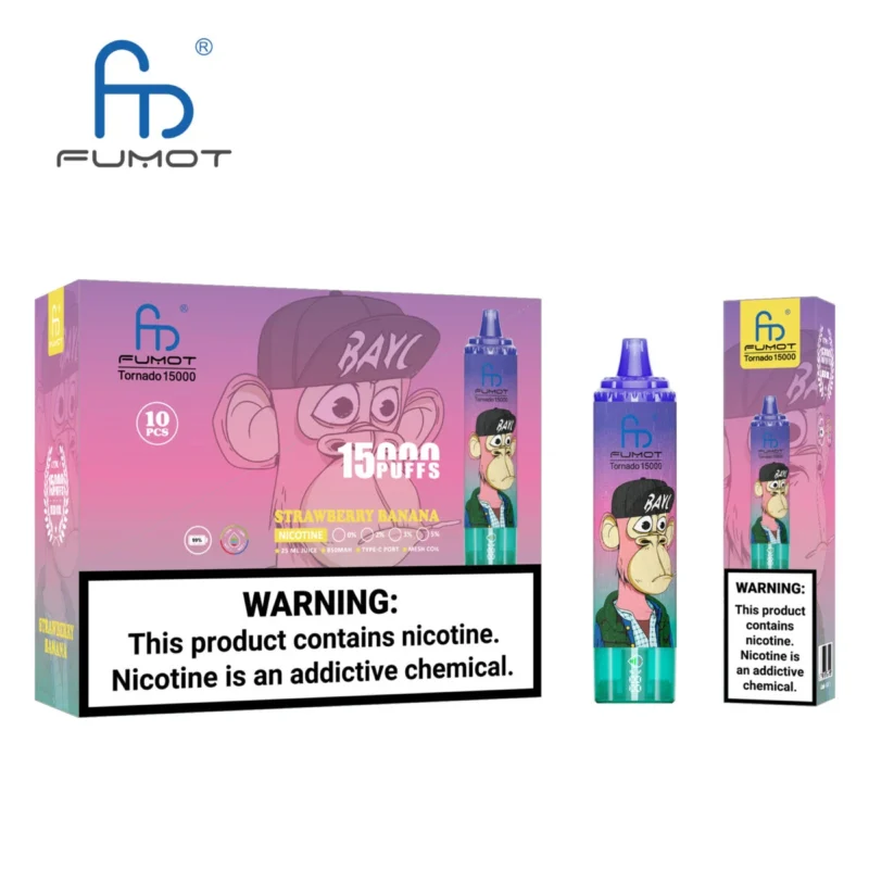 Fumot RandM Tornado 15000 – Erdbeer-Banane (2)