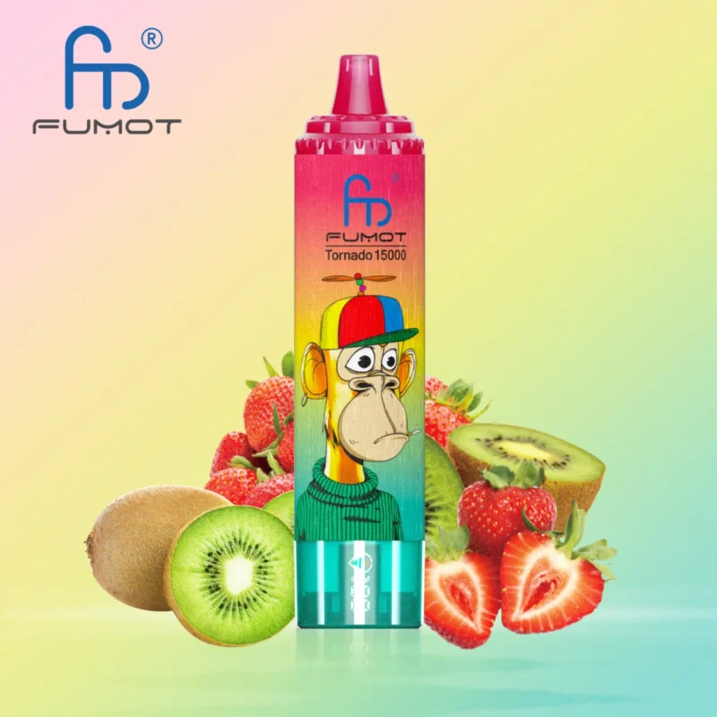 Fumot RandM Tornado 15000 - Strawberry Kiwi #1 Fumot RandM Tornado 15000 – Erdbeere-Kiwi #1