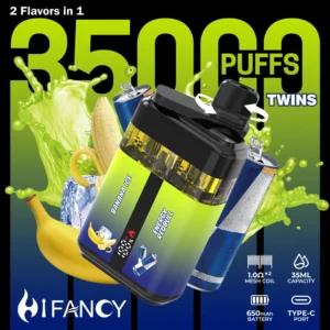 HIFANCY TWINS 35000 - Plátano helado y Redbull Energy (2)