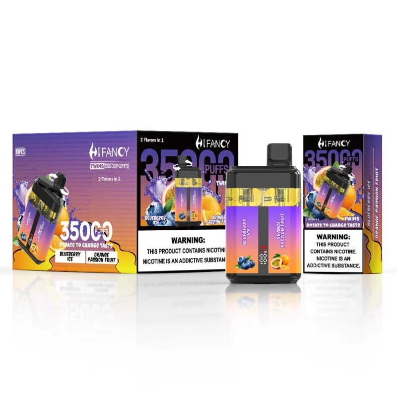 HIFANCY TWINS 35000 - Mirtillo ghiacciato e arancia e frutto della passione