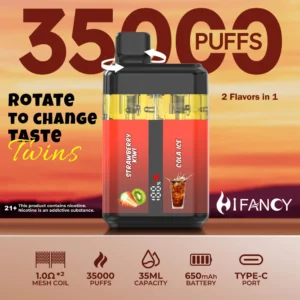 HIFANCY TWINS 35000 - Fresa, kiwi y cola helada (2)