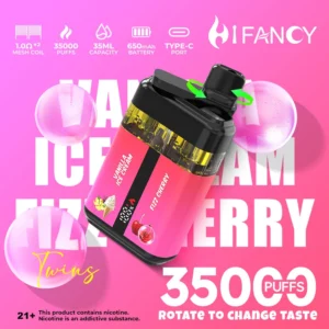 HIFANCY TWINS 35000 - Helado de vainilla y cereza efervescente (2)