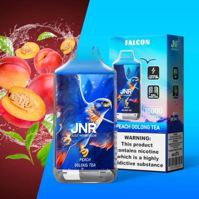 JNR Falcon 16000 Puff Vape - Peach Oolong Tea-FN11 JNR Falcon 16000 Puff Vape – Pfirsich-Oolong-Tee-FN11