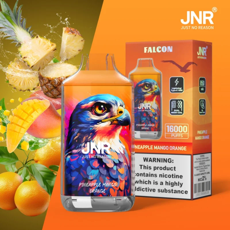 JNR Falcon 16000 Puff Vape - Pineapple mango orange JNR Falcon 16000 Puff Vape - Ananas, mango e arancia