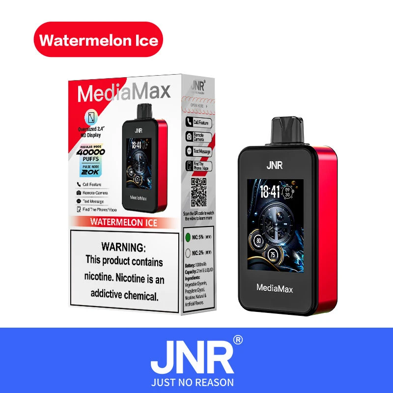 JNR Mediamax 40000 Puff Vape - Watermelon Ice (2) JNR Mediamax 40000 Puff Vape - Watermeloenijs (2)