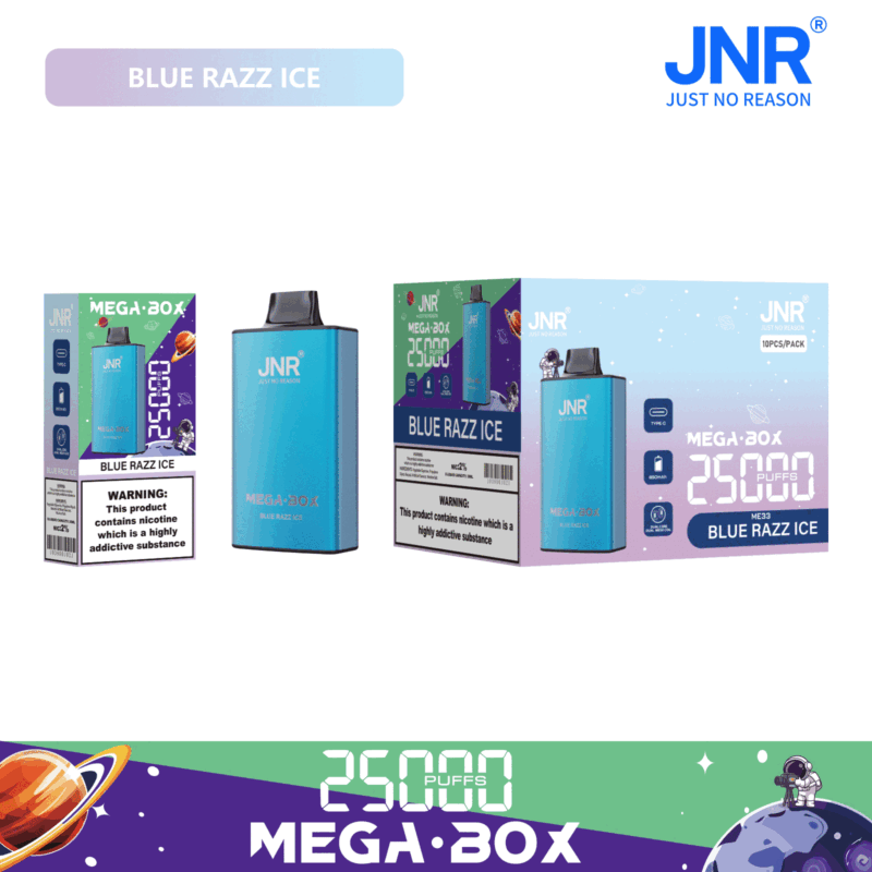 JNR Mega box 25000 - BLUE RAZZ ICE
