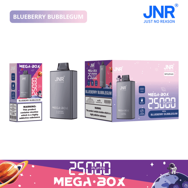 JNR Mega box 25000 - BLUEBERRY BUBBLEGUM