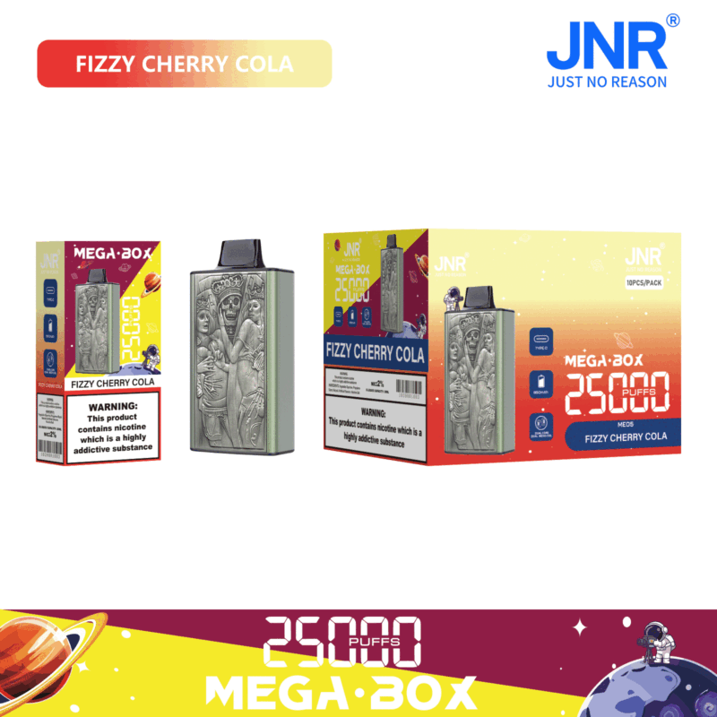 JNR Mega box 25000 - COLA CERISE PÉTILLANTE