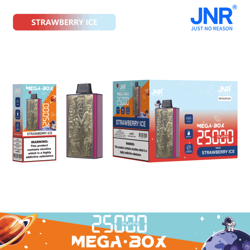 JNR Mega box 25000 - GLACE À LA FRAISE