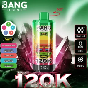 Puff 120k Bang Legend 120k - fraise-kiwi-myrtille-pastèque-ours-fudge-myrtille-bubble-gum-acide-mangue-ananas.jpg
