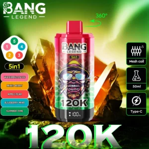 Puff 120k Bang Legend 120k - pastèque-glace-mélange-de-baies-pomme-poire-myrtille-menthe-été.jpg