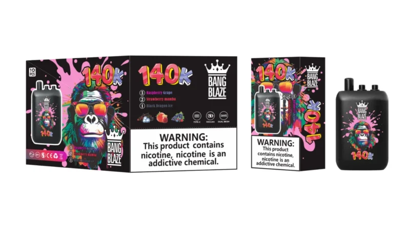 Puff 140k Bang Blaze 140000 - Black Dragon Ice & Strawberry Mamba & Raspberry Grape