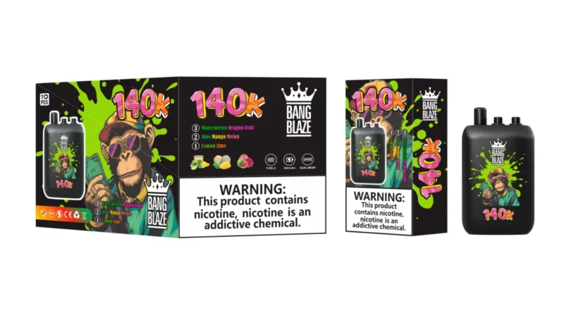 Puff 140k Bang Blaze 140000 - Citron vert et aloès Mangue, melon et pastèque Fruit du dragon