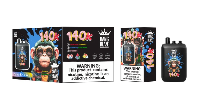 Puff 140k Bang Blaze 140000 - Peach ice &Blueberry Watermelon& Strawberry Lemon ice