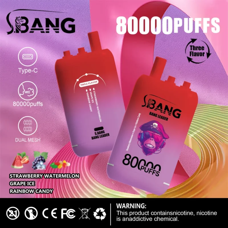 Puff 80k Bang Leader 80000-aardbei-en-watermeloen-druif-ijs-regenboogsnoepjes.jpg