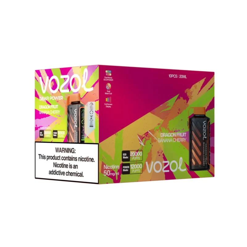 Vozol Gear Power 20000 - Fruit du dragon, banane et cerise