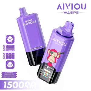 150k Vape Waspe Aiviou 150000 6 en 1 - Blueberry Ice & Strawberry Kiwi & Cherry Strawberry Ice