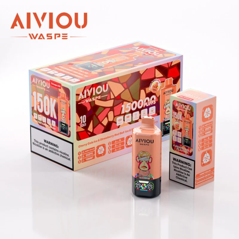 150k Vape Waspe Aiviou 150000 6 in 1 - Cherry Cola Ice & Strawberry Red Bull Ice & Watermeloen Framboos (3)