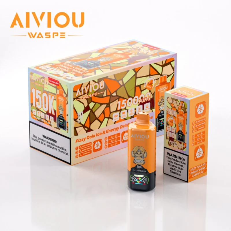 150k Vape Waspe Aiviou 150000 6 in 1 - Fizzy Cola Ice & Energy Drink & Cherry Ice (3)