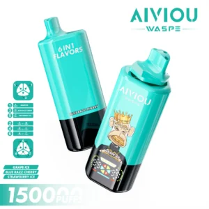 150k Vape Waspe Aiviou 150000 6 en 1 - Grape Ice & Blue Razz Cherry & Strawberry Ice