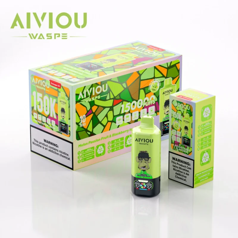 150k Vape Waspe Aiviou 150000 6 en 1 - Melon Passion Fruit & Blackberry Ice & Apple Kiwi (3)