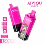 150k Vape Waspe Aiviou 150000 6 in 1 - Fraise Pastèque Bubblegum & Sour Mango Ice & Fraise Raisin Ice