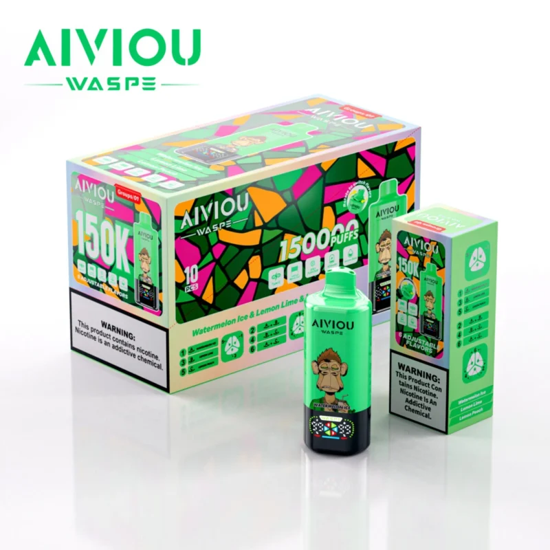 150k Vape Waspe Aiviou 150000 6 in 1 - Watermeloenijs & Citroenlimoen & Citroenperzik (3)