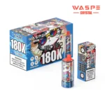 180k Vape Waspe Crystal 180K 8 in 1 - BLUEBERRY ICE & CHERRY COLA & STRAWBERRY VANILLA & LEMON CHERRY