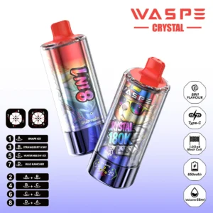 180k Vape Waspe Crystal 180K 8 in 1 - GRAPE ICE&STRAWBERRY KIWI & WATER MELON ICE & BLUE RANCHER (3)