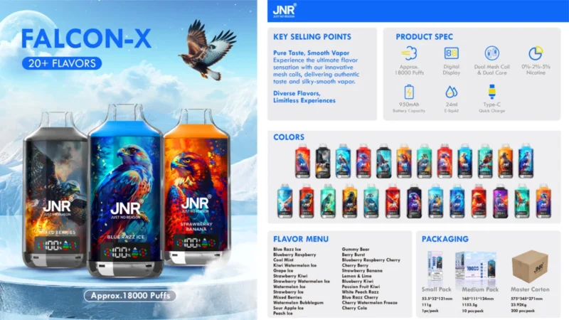 JNR Falcon-X 18000 Geschmacksrichtung