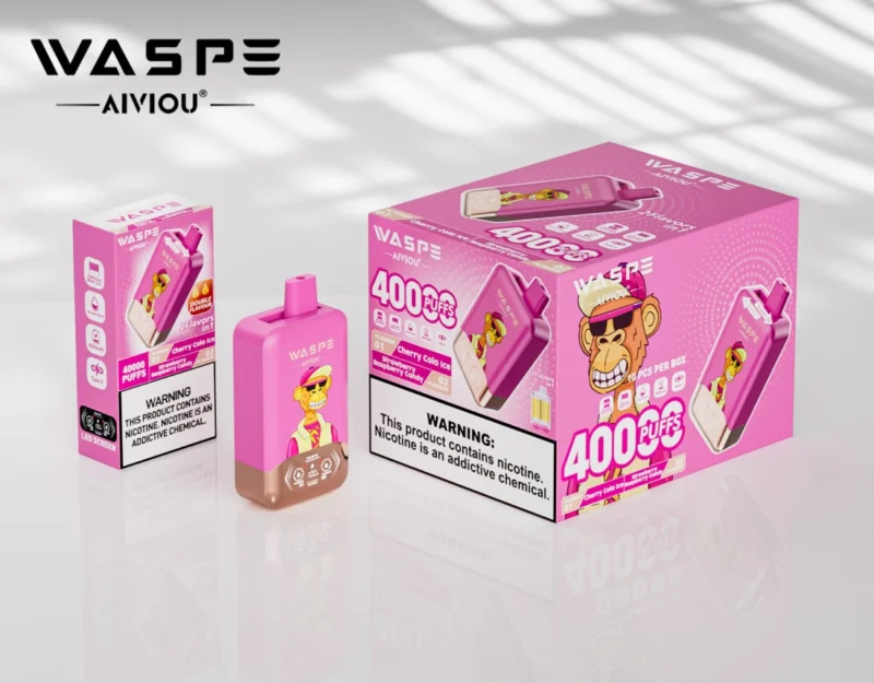 40k Vape Waspe Aiviou 40000 - Cherry Cola Ice & Strawberry Raspberry Candy (2)