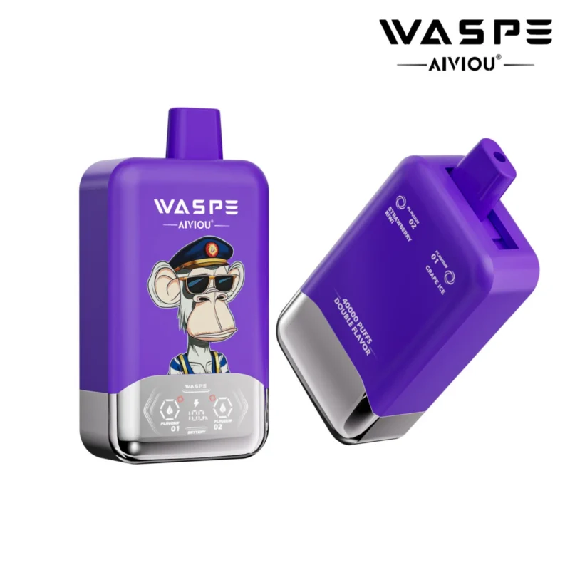 40k Vape Waspe Aiviou 40000 - Grape Ice & Strawberry Kiwi (4) 40k Vape Waspe Aiviou 40000 - Raisin glacé et fraise kiwi (4)
