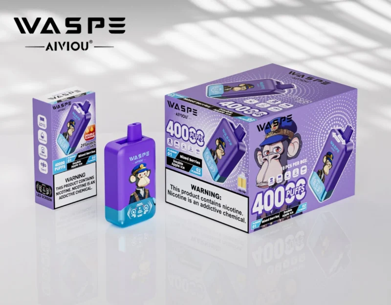 40k Vape Waspe Aiviou 40000 - Mixed Berries & Double Apple Ice (4)