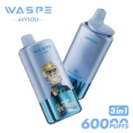 60k Vape Waspe Aiviou 60000 - Blaubeere Himbeere & Blaubeere Zuckerwatte & Double Apple Ice (3)