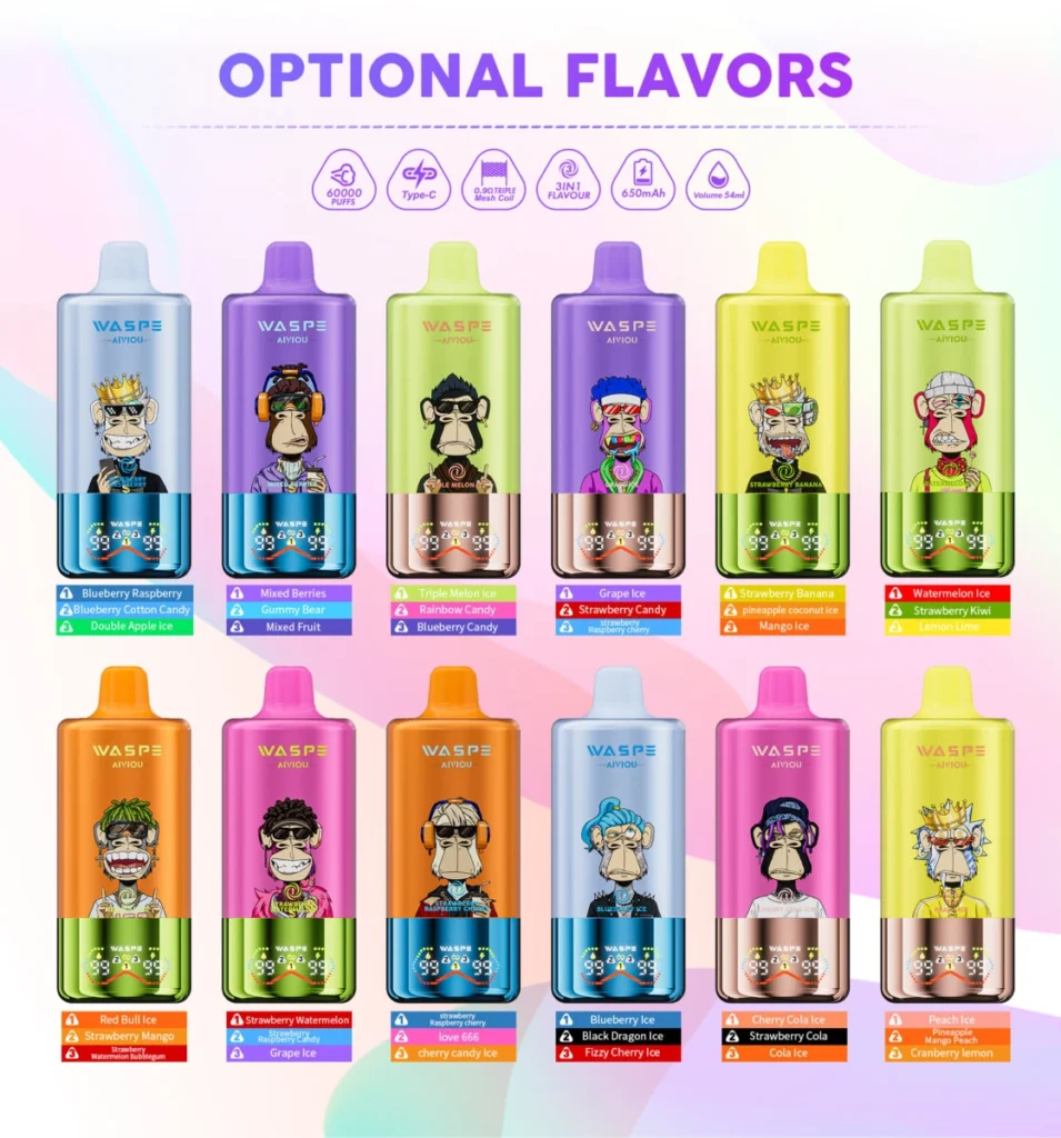 60k Vape Waspe Aiviou 60000 Liste d'arômes