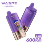 60k Vape Waspe Aiviou 60000 - Grape Ice & Strawberry Candy & Strawberry Raspberry Cherry (2)
