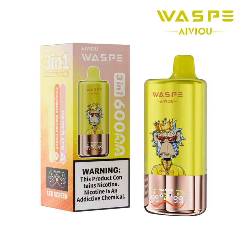 60k Vape Waspe Aiviou 60000 - Pfirsich Eis & Ananas Mango Pfirsich & Cranberry Zitrone (2)