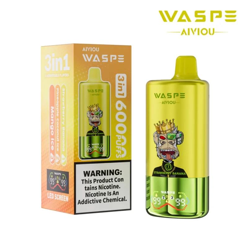 60k Vape Waspe Aiviou 60000 - Strawberry Banana & Pineapple Coconut Ice & Mango Ice (2)