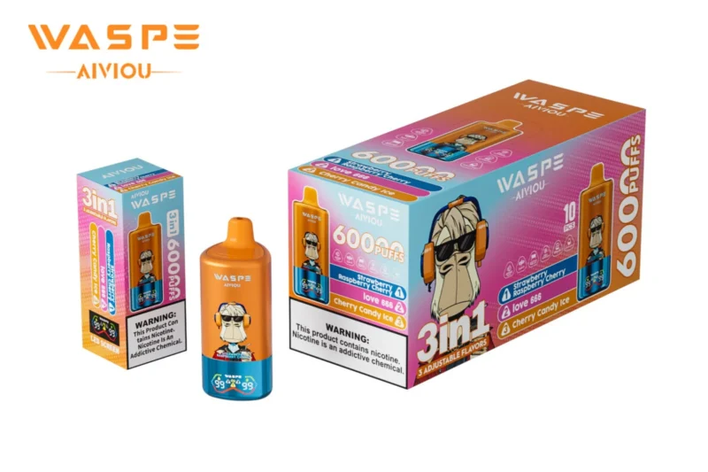 60k Vape Waspe Aiviou 60000 - Aardbei Framboos Kers & Liefde 666 & Kers Candy Ice